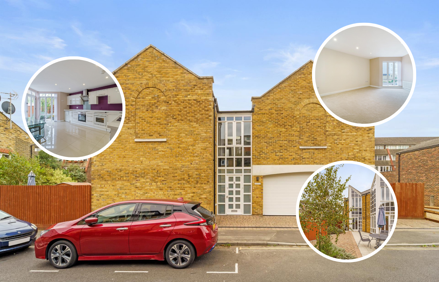 This Brentford property features four bedrooms, multiple bathrooms and a garage (credit: John & Co).  