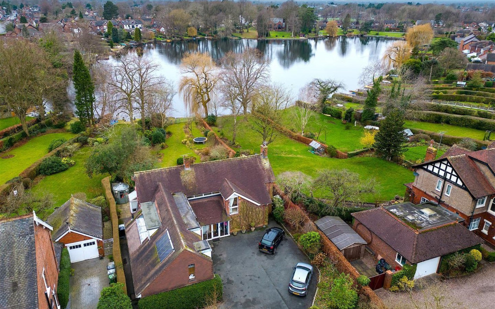 Backing on to The Mere, this home has a 0.4 acre plot and substantial family accommodation.  (Photos: Stephenson Browne)  