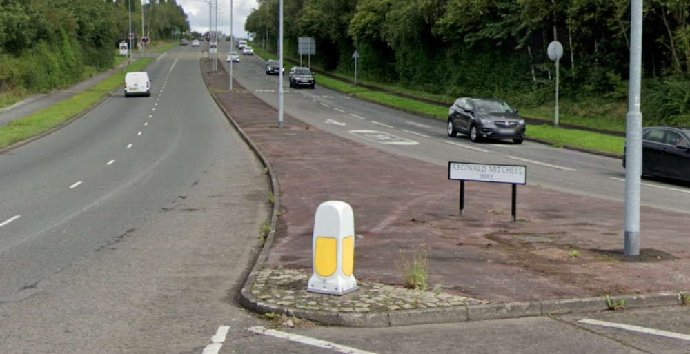 Over the summer boy racers descended on Reginald Mitchell Way - which links Sandyford and Tunstall with the A500 (Google).