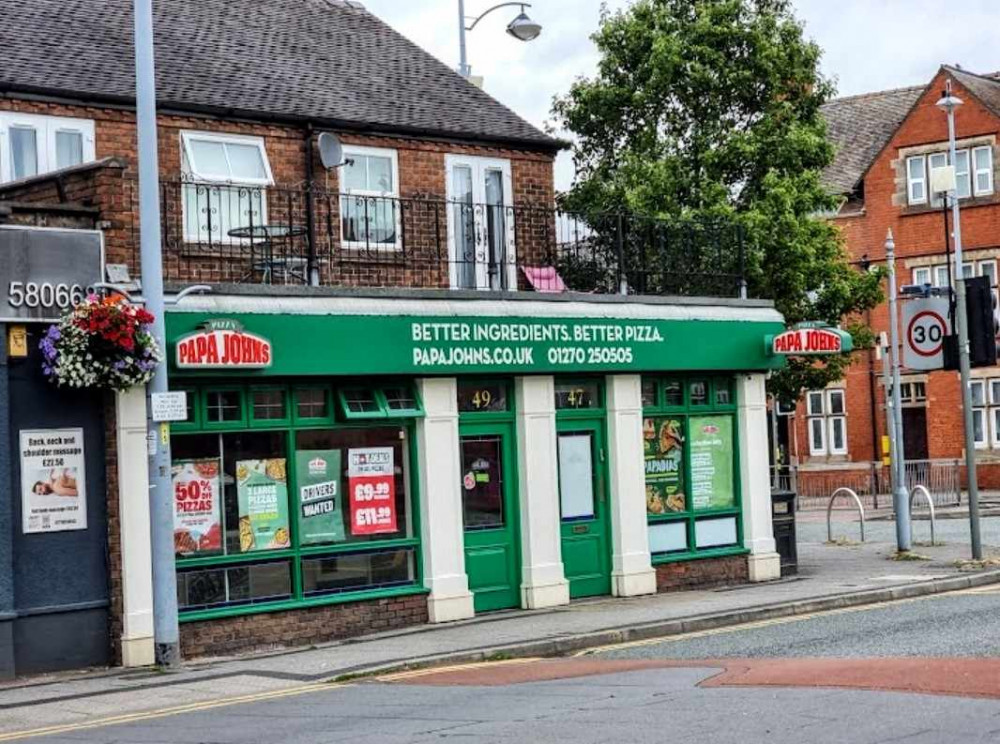 Papa Johns closed its Nantwich Road branch on Monday 22 January, along with sites in nearby Macclesfield and Longton (Ryan Parker).