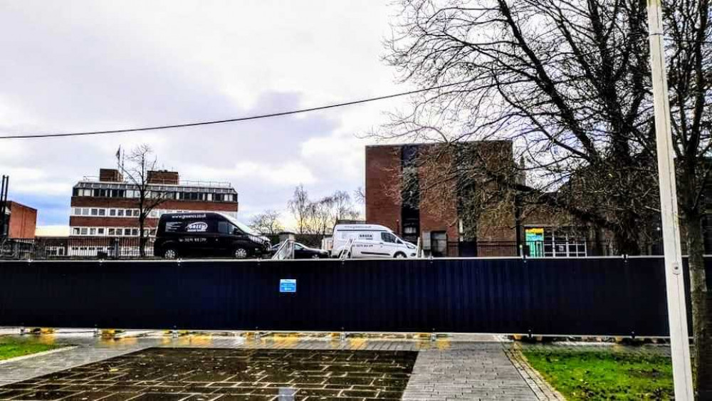 The structure over Crewe's closed Civic Centre Car Park has been cleared, with a temporary entrance constructed to Crewe Magistrates’ Court (Ryan Parker).