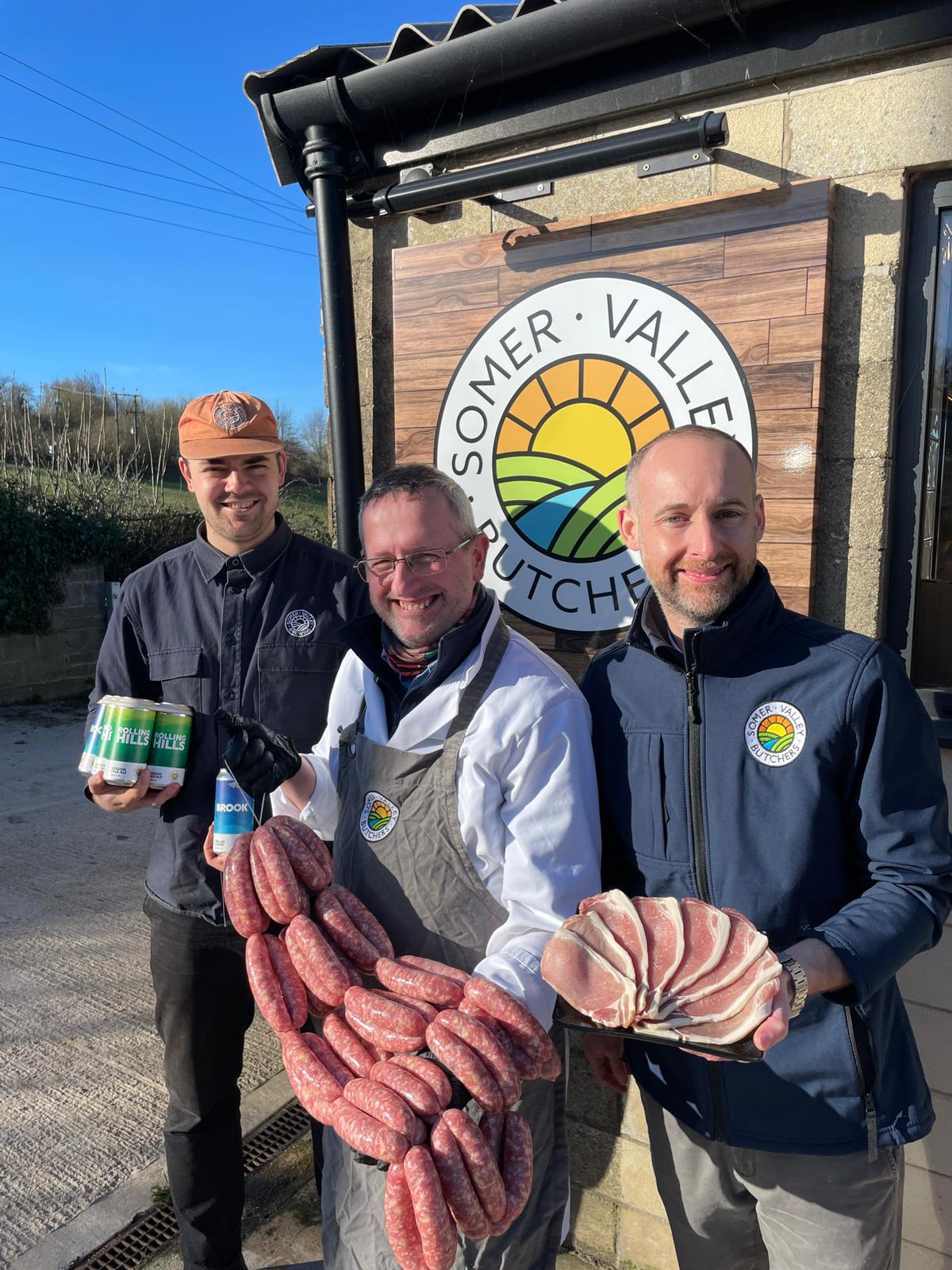 The Somer Valley team with their award-winning products, image Somer Valley Butchers 