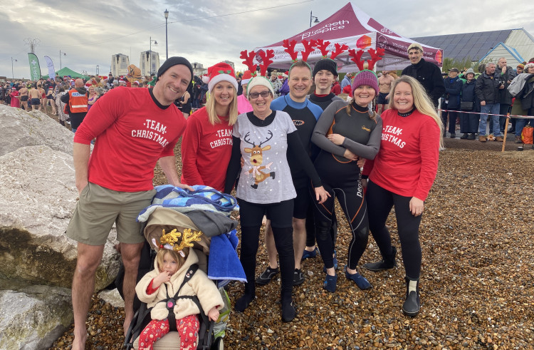 All ages took park in the Felixstowe Dip (Picture: St Elizabeth Hospice)