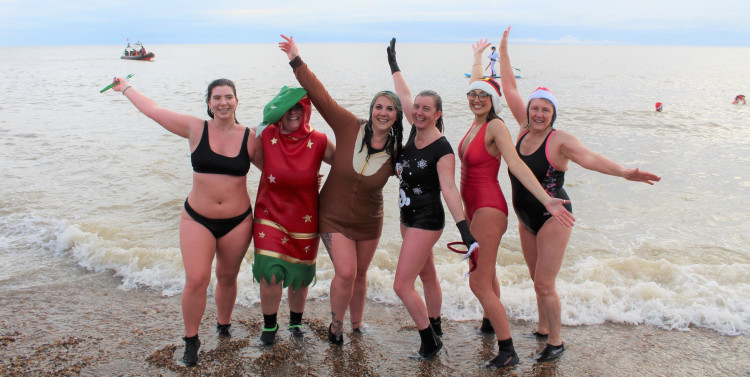 All ages took park in the Felixstowe Dip (Picture: St Elizabeth Hospice)