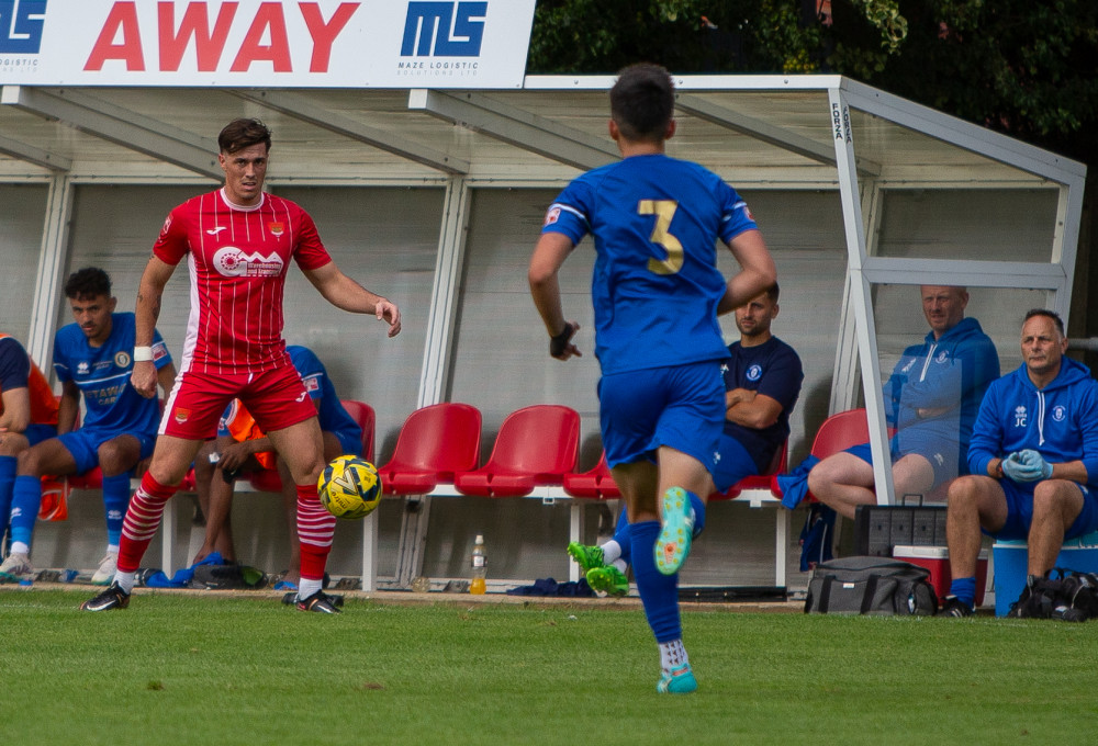 Felixstowe's Joe Whight hit winner against Basildon (Picture: Stefan peck)