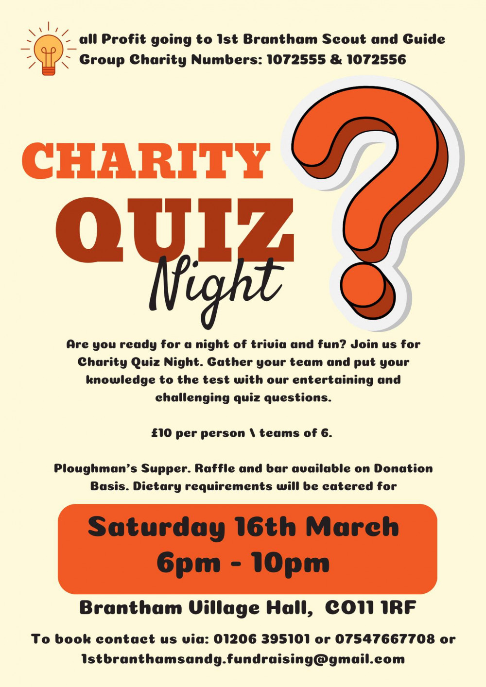 Scouts and Guides Charity Quiz Night