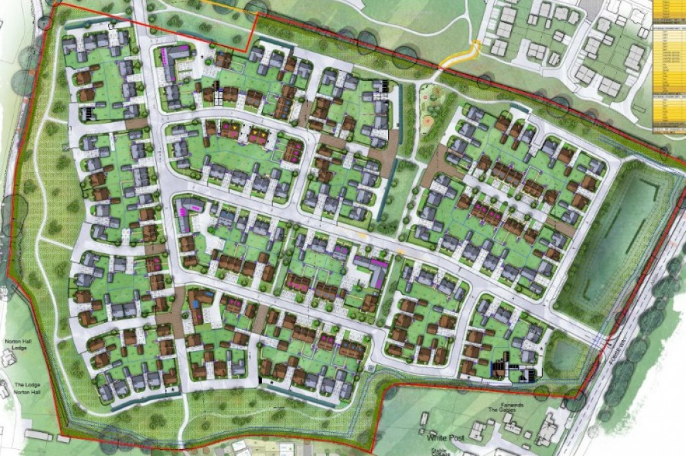 Revised Plans for 270 homes on the A367 Green Park Road in Midsomer Norton, image Focus On Design