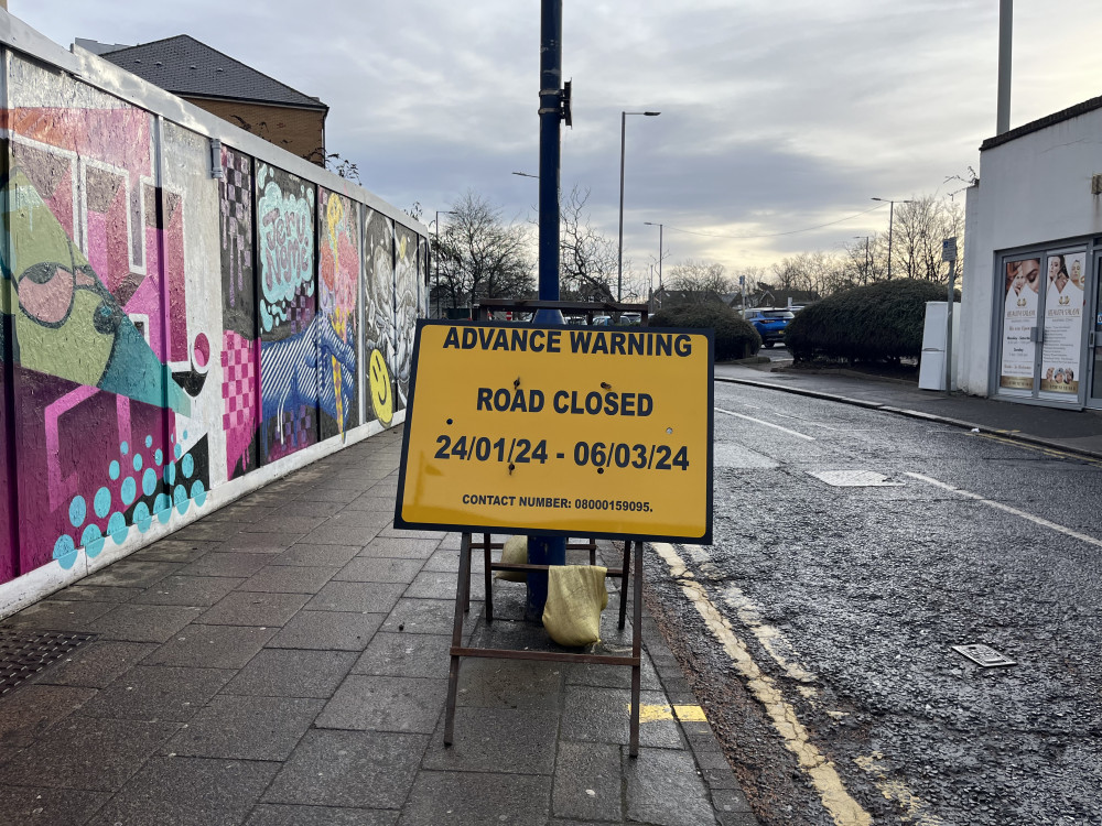 Road closure sign. (Photo: Emily Dalton)