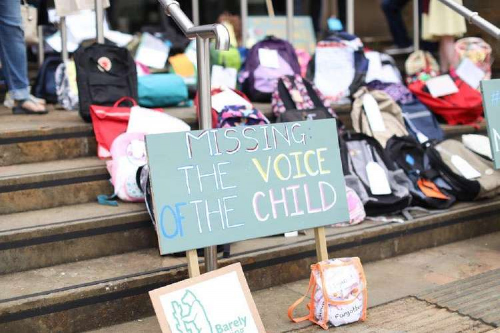 Parents of SEND children in Warwickshire have previously protested against the way they have been treated by Warwickshire County Council (image by SEND Crisis Warwickshire)