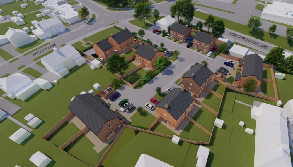 Houses and apartments could be built on land previously occupied by Knutton Community Centre (Newcastle Borough Council).