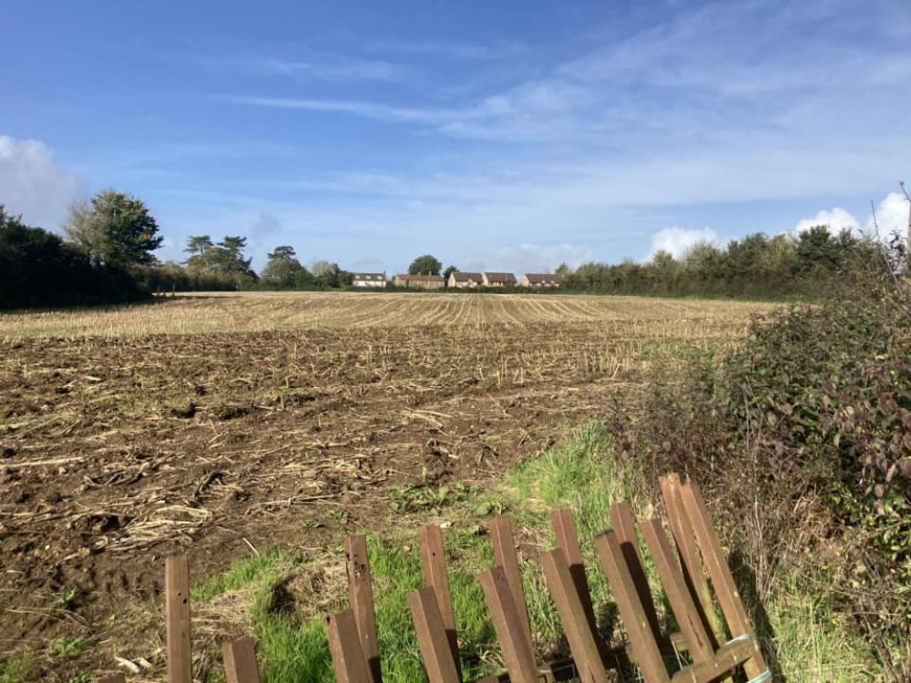 Planned site of 104 homes on the B3092 The Mount in Frome. Image, Daniel Mumby. 