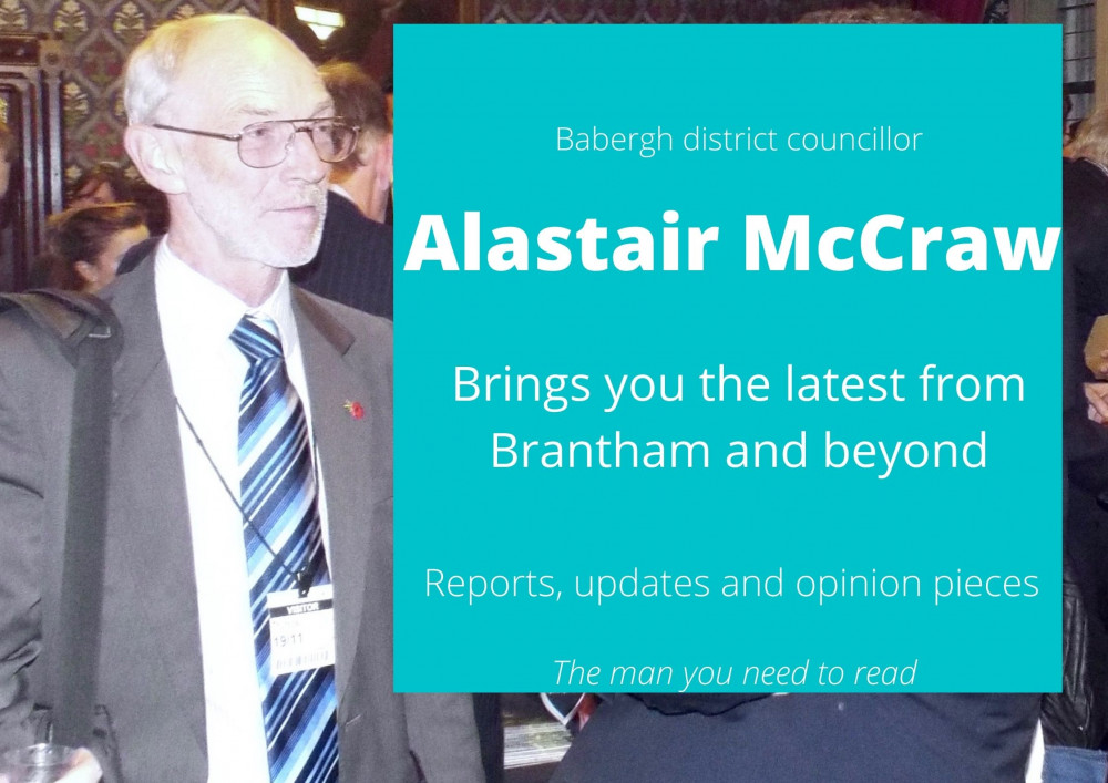 Alastair McCraw's latest Babergh district council report from Brantham ward 