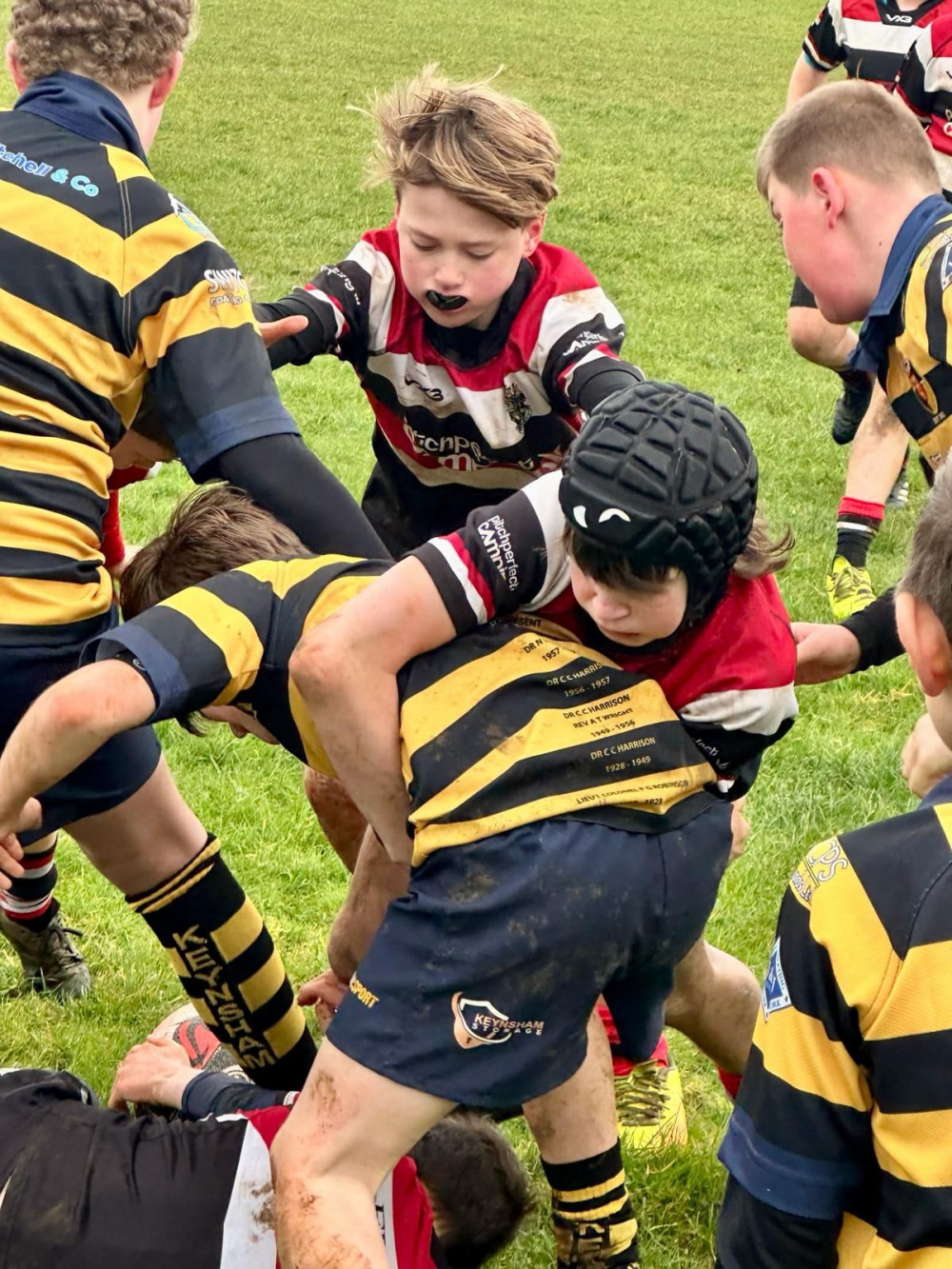 Getting stuck into the game, image Frome RFC