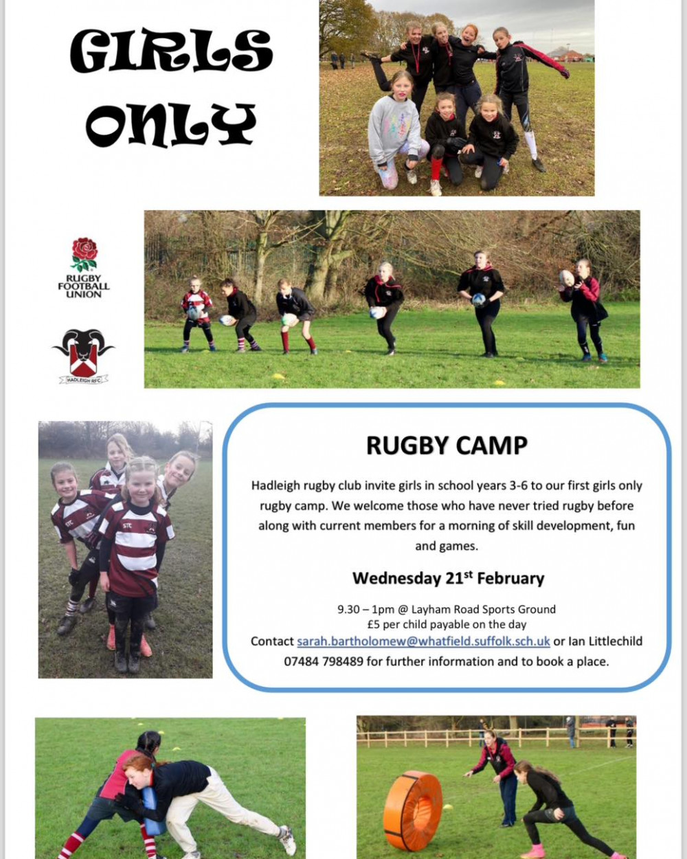 Girls only rugby camp