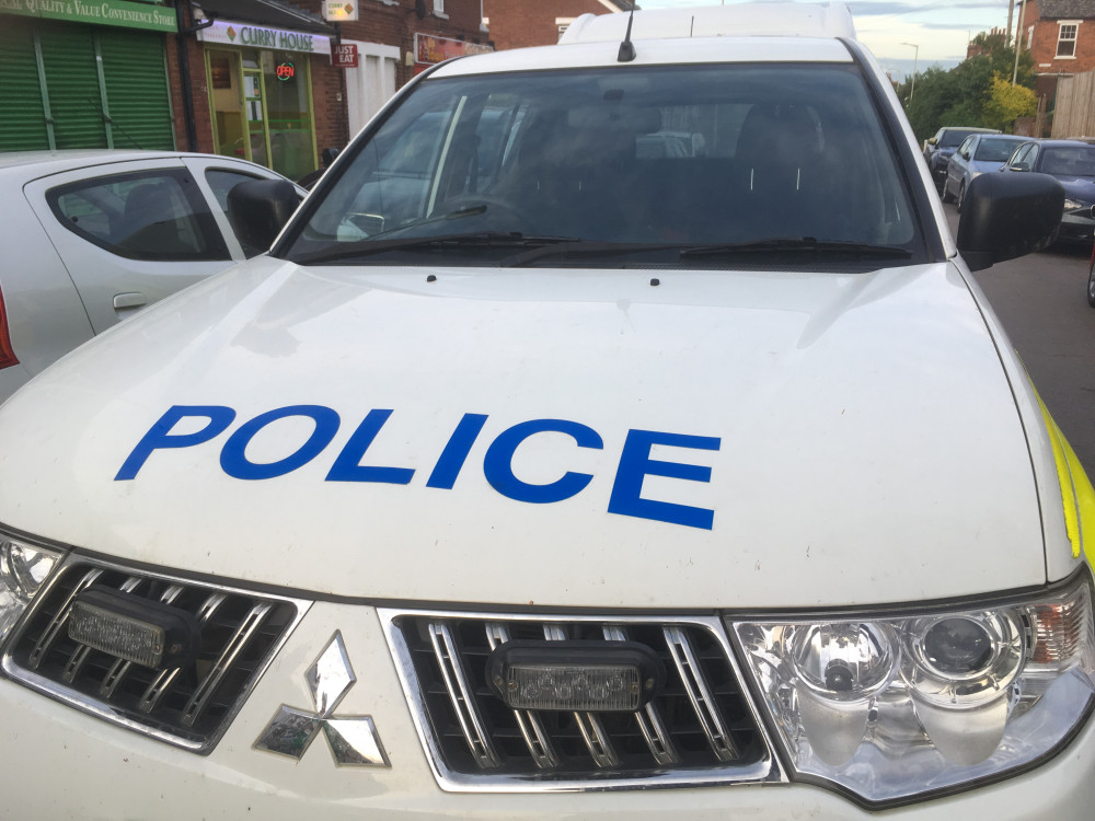 Police disrupt horse and cart race. CREDIT: Hitchin Nub News 