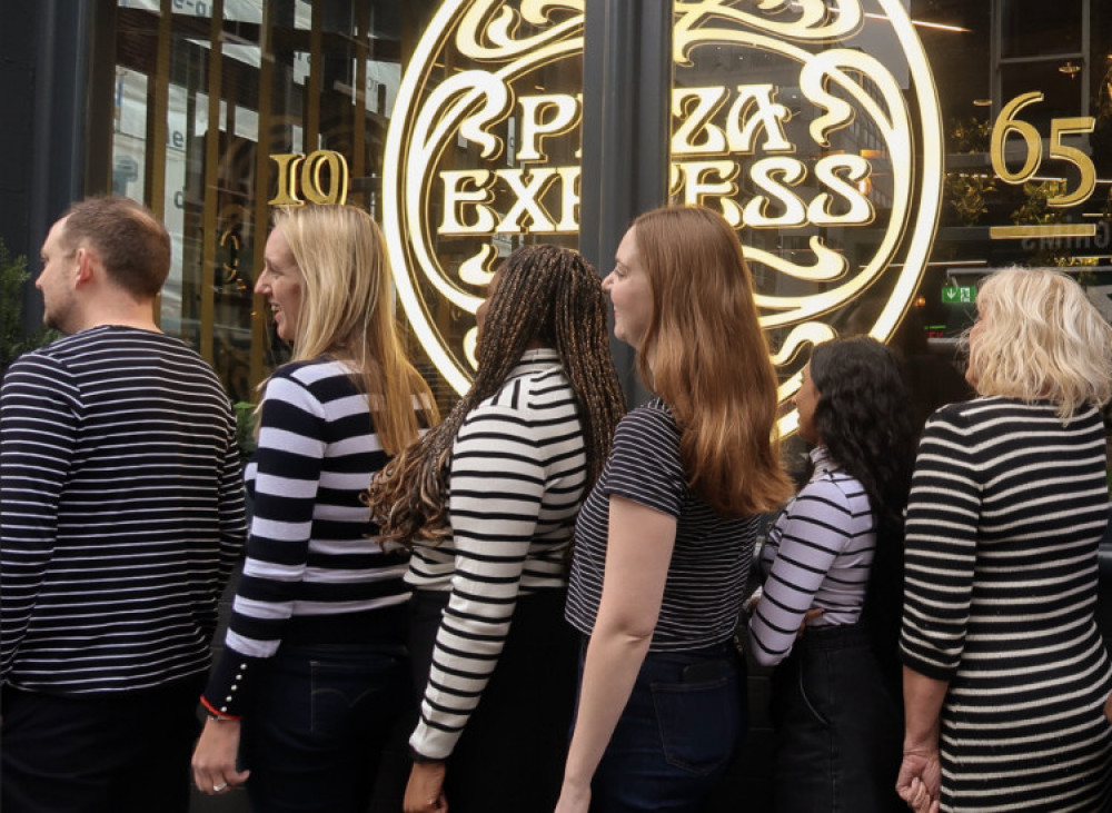 You must be wearing a black and white striped shirt, which resembles the pizza chain's iconic uniform, to take advantage of the offer (Image - Pizza Express)