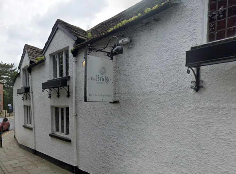 The Bridge is found at The Village, Prestbury, Macclesfield SK10 4DQ. (Image - Google) 