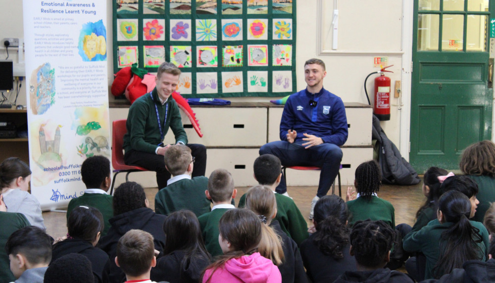 Jack Taylor taking part in a Q&A with pupils (Picture: Suffolk Mind)