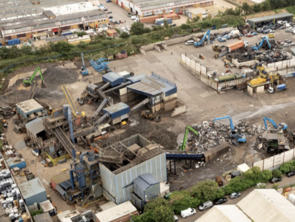 Hitchin councillors calls on North Herts Council to urgently review National Metal Centre's licence to operate PICTURE: PICTURE: An aerial view stock image of the site in question. CREDIT: Recycling Lives