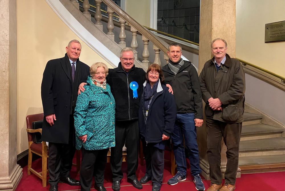 The Conservatives have stunned Labour by winning the Crewe Central seat by 58 votes in the Cheshire East Council by-election (Janet Clowes).