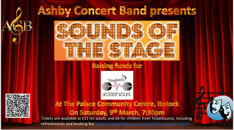 Ashby Concert Band presents The Sounds of the Stage, at The Palace, Ibstock, near Coalville