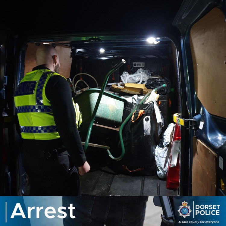 An arrest was made after police stopped this vehicle in fuel theft probe. 