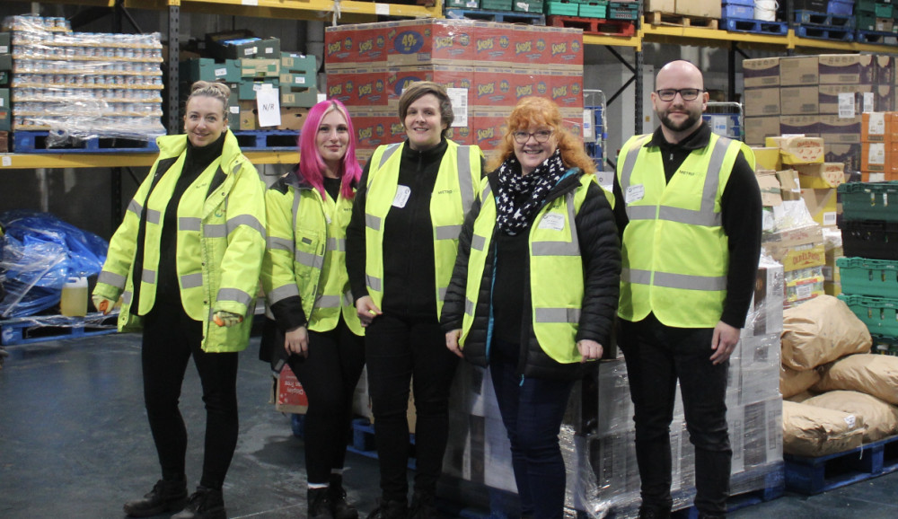 Left to right: Gemma Arnott, Eleanor Gray, Katie Simpson, Gayle Baty, Andrew McClelland. 