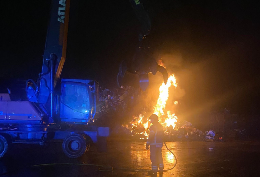 Kenilworth firefighters rushed to blaze at scrap yard 