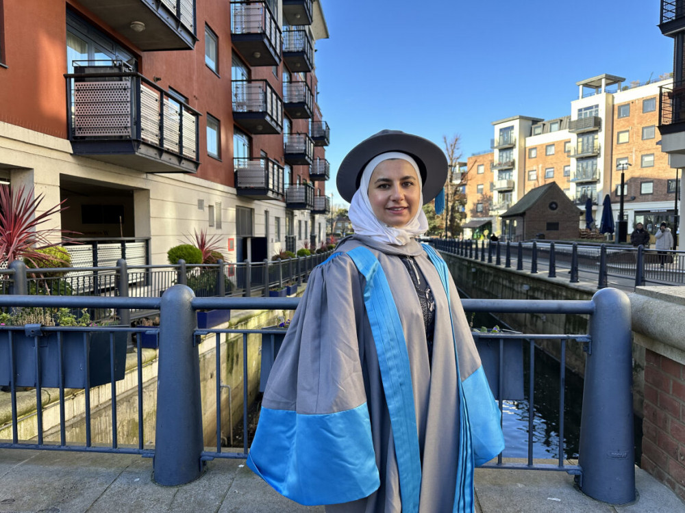 Dr Razan Abbara at her graduation. (Picture: Kingston University)