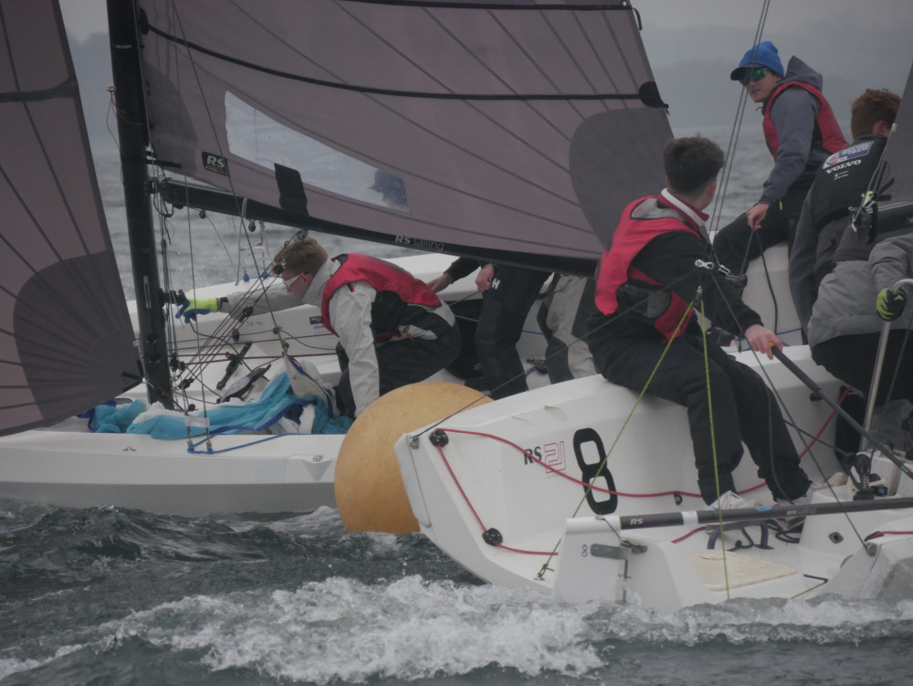 Rutland Sailing Club hosted the third leg of University Keelboat League this weekend. Image credit: Rutland Sailing Club / Bill Stillman. 