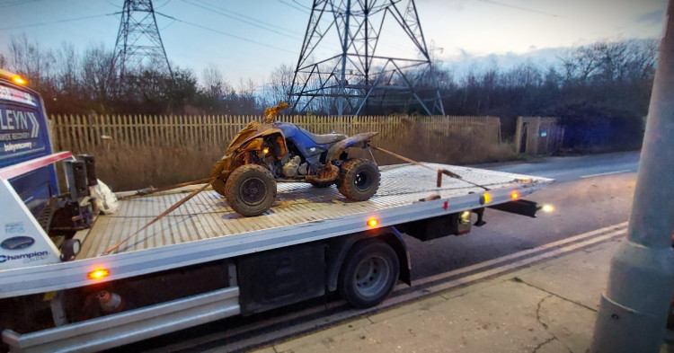 The confiscated quad bike. 