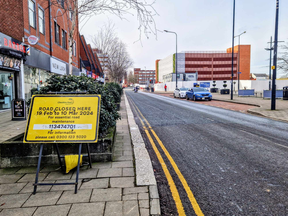 Delamere Street and St Mary's Street close on Monday 19 February, with the roads expected to reopen on Sunday 10 March (Ryan Parker).