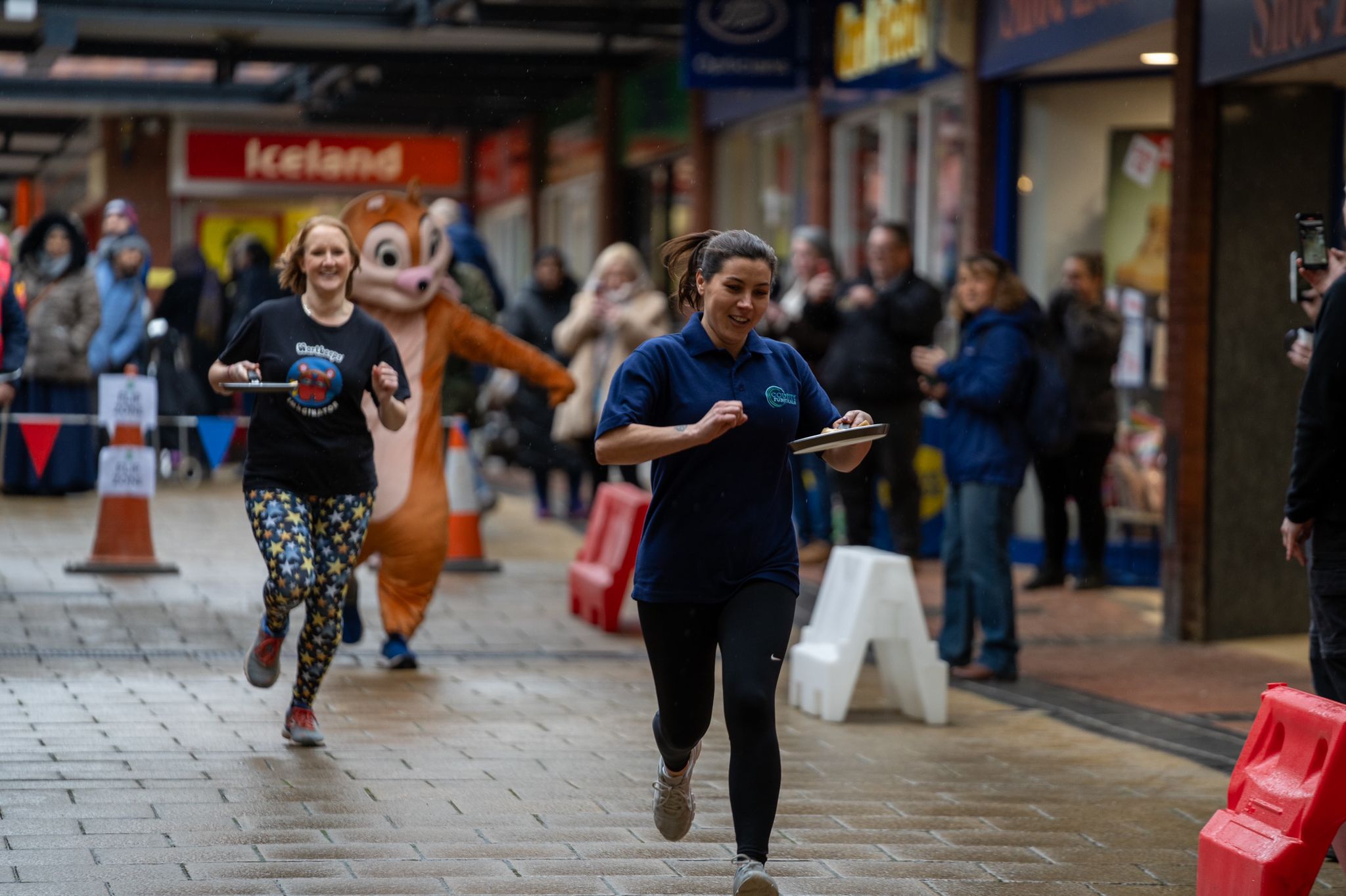 Top that! Letchworth's Pancake Day Race has been hailed as a 'flippin' success. CREDIT: Bezza Visuals