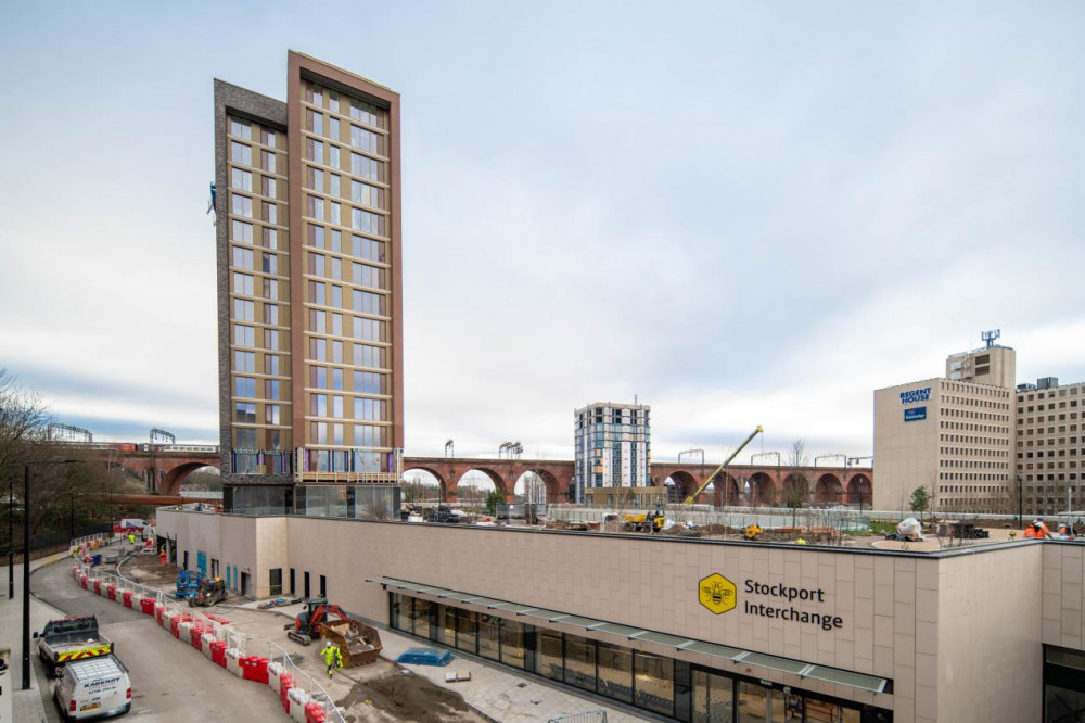 Plans have been submitted for a pavilion at Stockport Interchange, to serve as a cozy community events space (Image - TfGM)