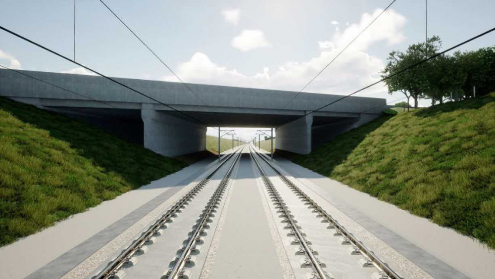 An artist's impression of the new bridge (image via planning application)