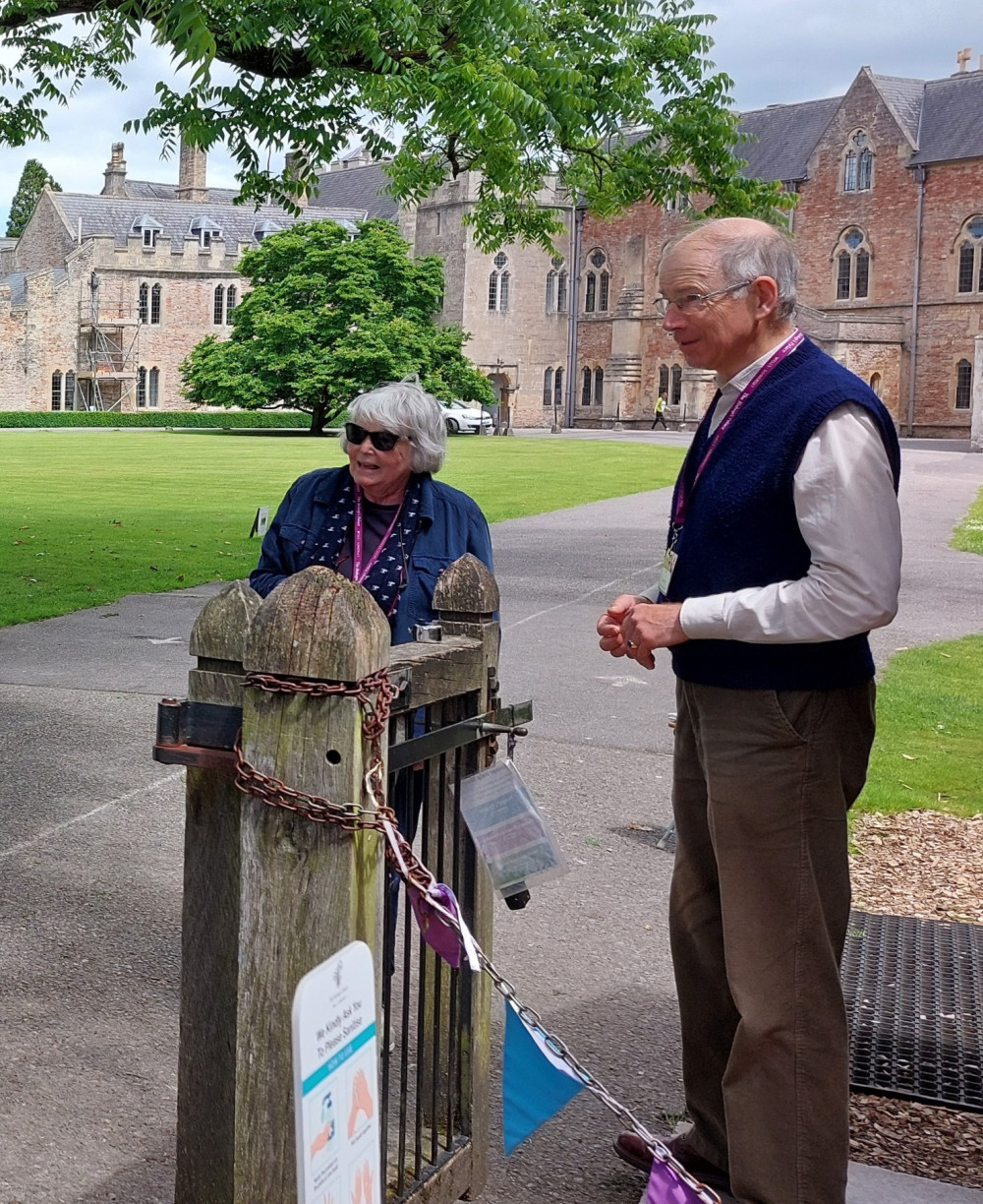 Volunteers at The Bishop's Palace, Wells