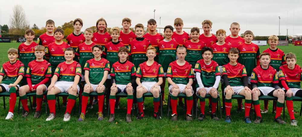 The current Sandbach Rugby Club's Under 13s squad. (Image - Sandbach RUFC / Harry Richardson at Inspired Content)