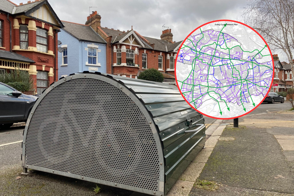 Ealing Council received over 1,100 responses and based on this created a map of where new cycle routes should go (credit: Ealing Council).