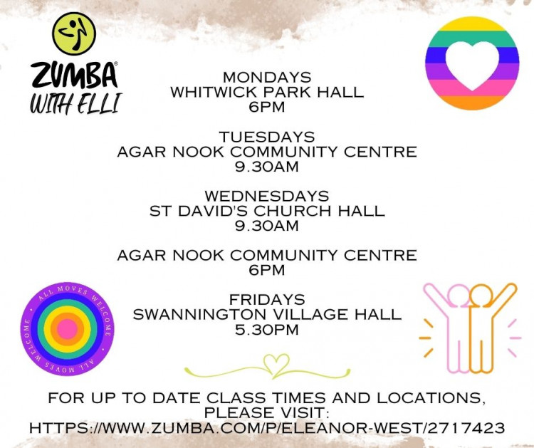 Zumba with Elli at St David's Church Hall in Coalville, Leicestershire
