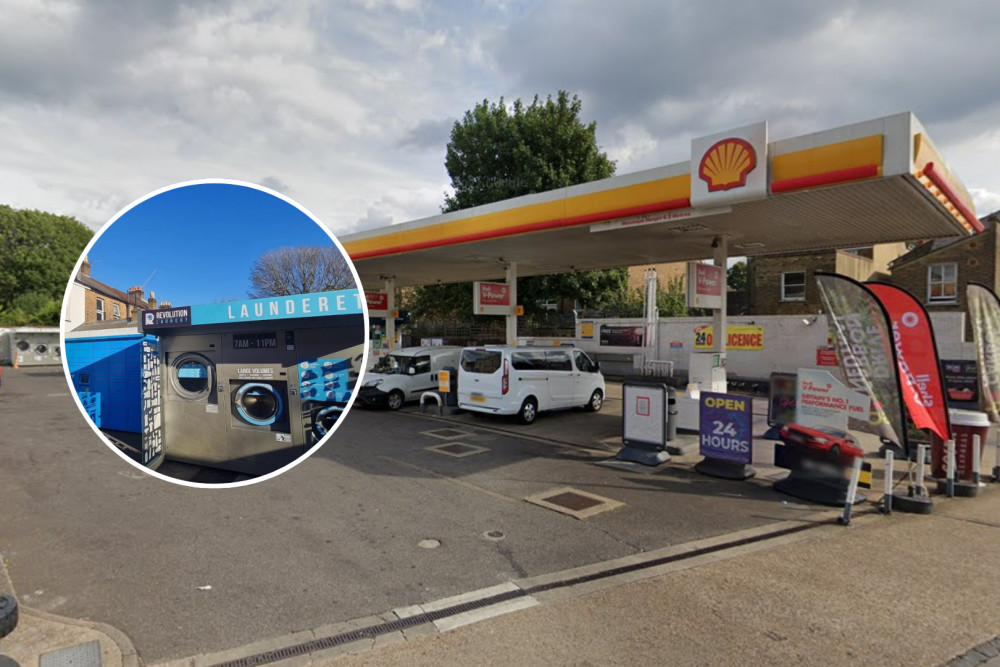 Shell petrol station in Hanwell has received complaints over its outdoor washing machine (credit: Google maps & planning application).