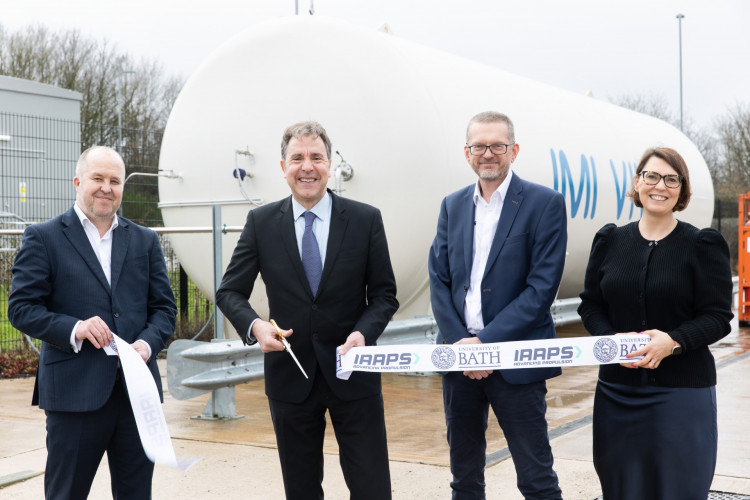 Mayor Dan Norris opening the new IAAPS green hydrogen plant, image WECA