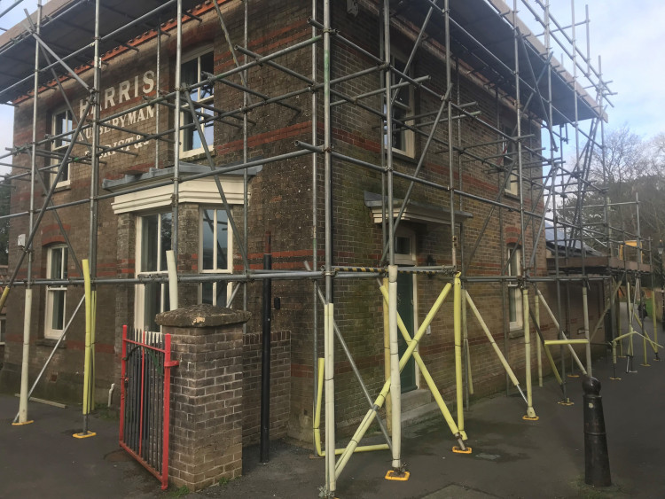 Borough Gardens House covered in scaffolding as work gets underway