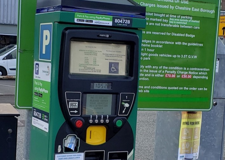 Cheshire East Council has refused a request to reconsider its decision on parking charges (Image - LDRS)