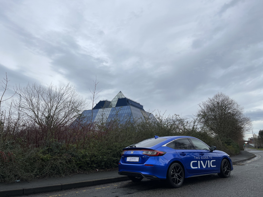 Local car dealer Swansway Stockport Honda took in some Stockport sites (Image - Swansway Honda)