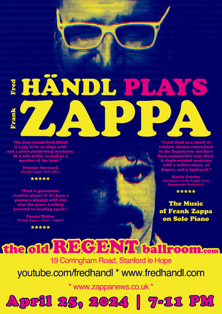 Frank Zappa - Played by Fred Handl Piano Music