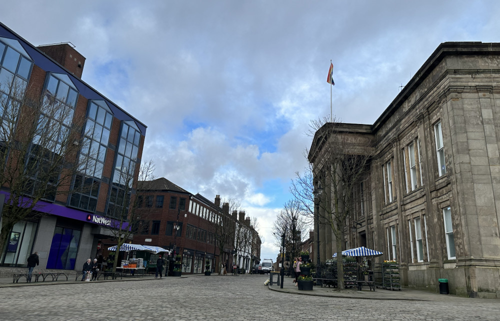 Market Place in Macclesfield last week. (Image - Macclesfield Nub News)