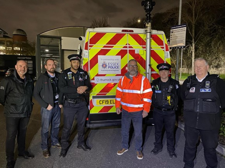 Cllr Jefferies with police and enforcement officers