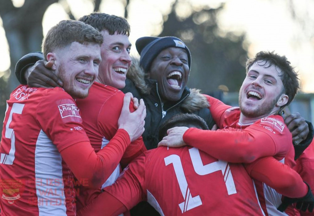 Joy and relief after late win (Picture: Tom Bradford/Felixstowe United)