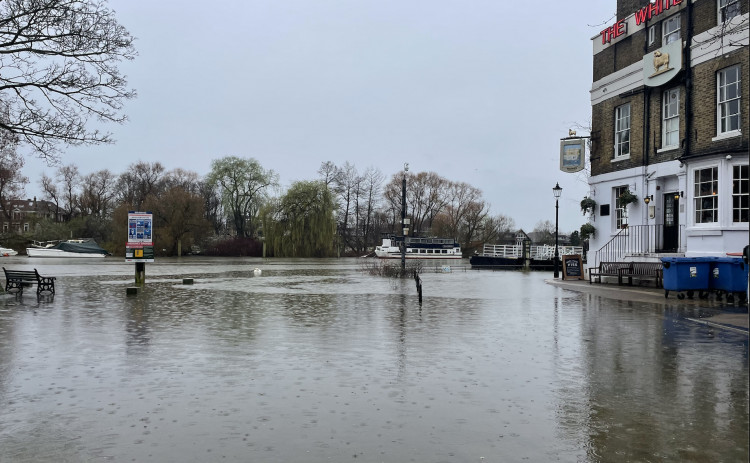 Flooding in Richmond last Friday. (Photo Credit: Heather Nicholls). 