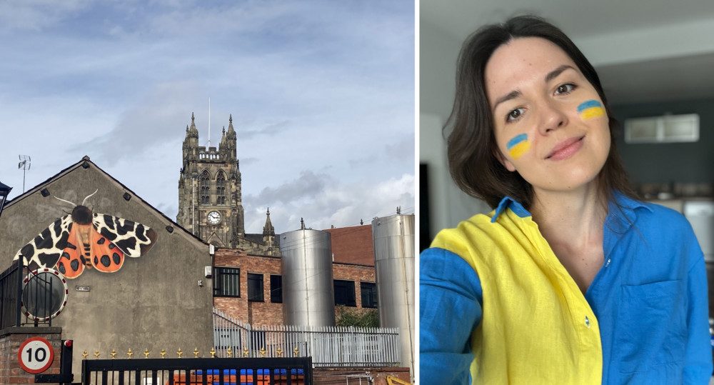 Maria Romanenko reflects on her time as a Ukrainian living in Stockport on the two-year anniversary of the beginning of conflict (Images - left: Alasdair Perry / right: Maria Romanenko)